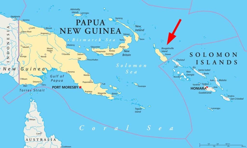 Bougainville Island map