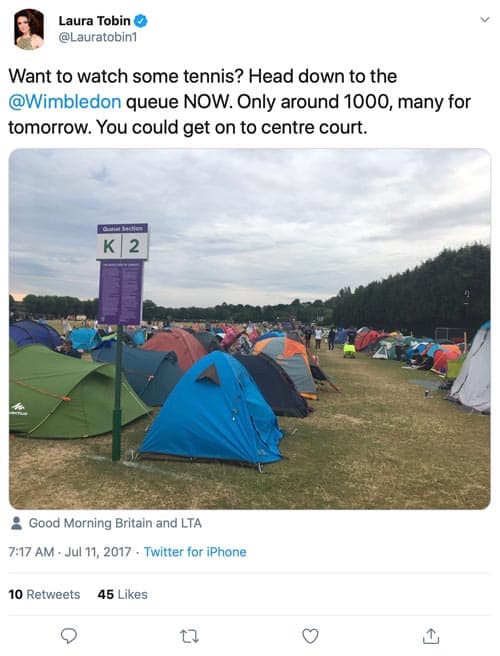 Twitter - People camping for Wimbledon tickets