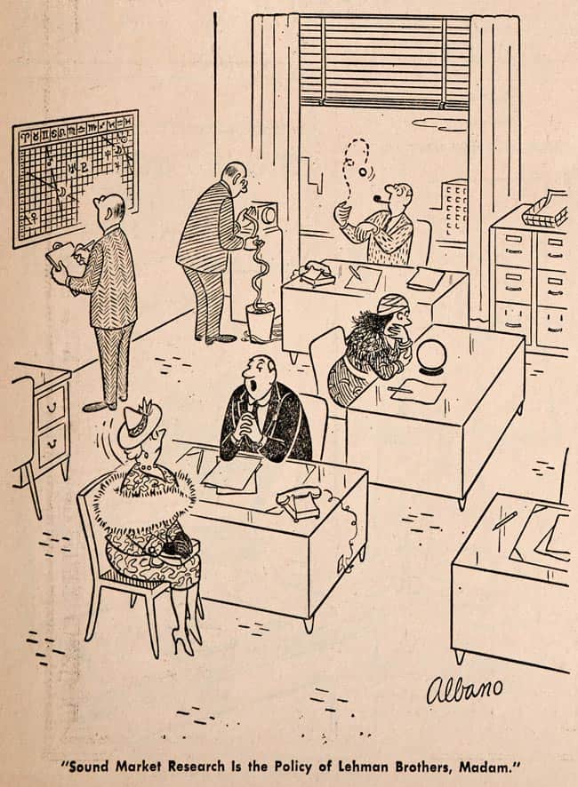 Lehman Brothers cartoon in The Bawl Street Journal