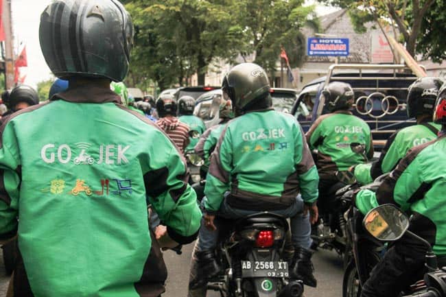 Go-Jek drivers protest