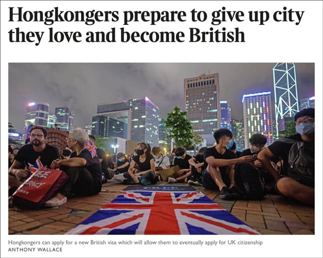 Hongkongers prepare to give up city they love and become British