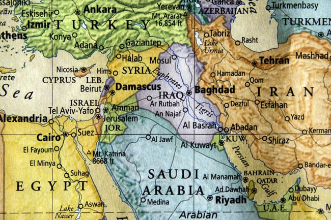 Iraq on map