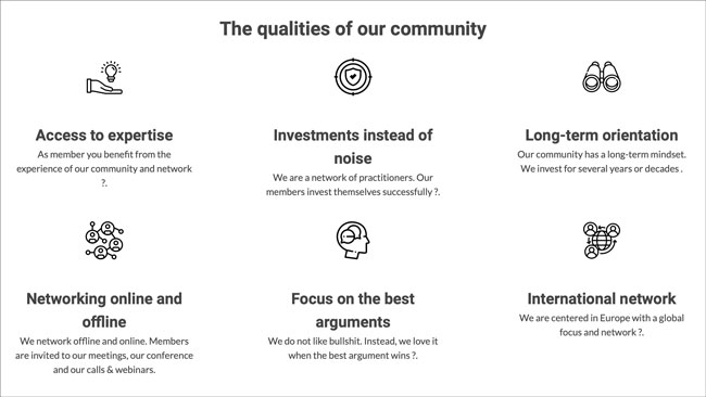 Community qualities