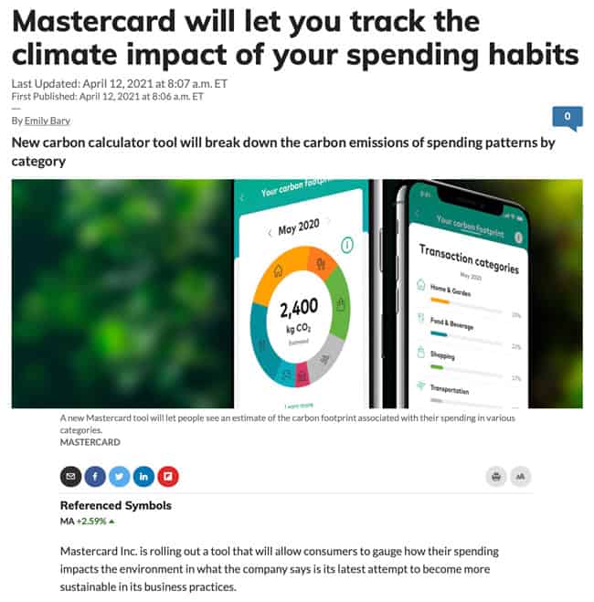 Mastercard climate impact