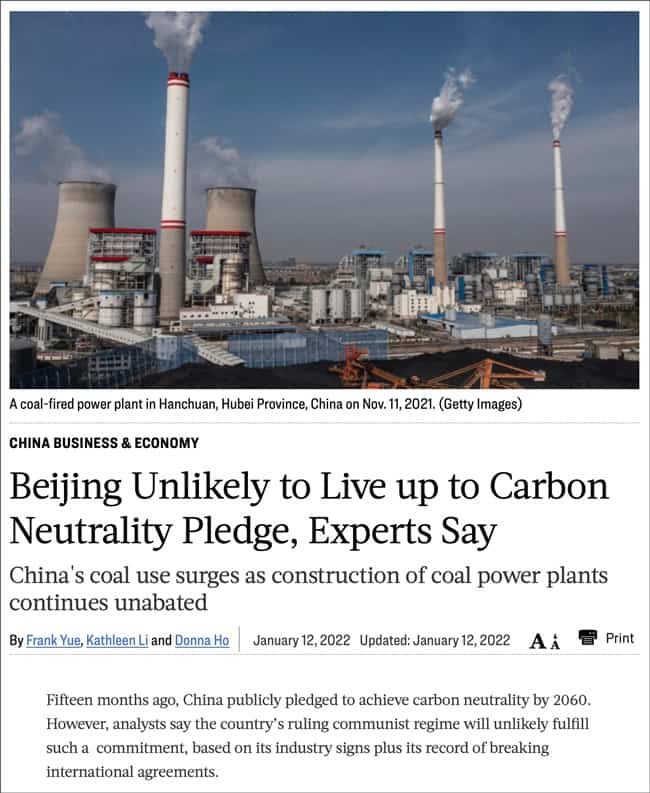Beijing unlikely to live up to carbon neutrality