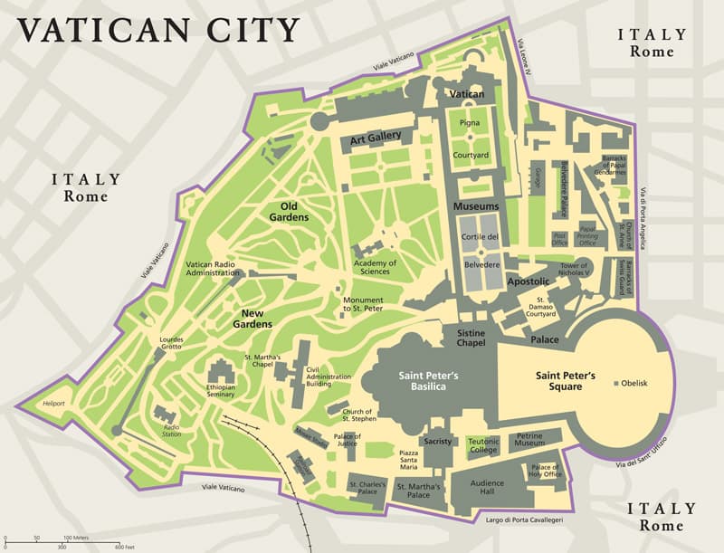 Map of Vatican City