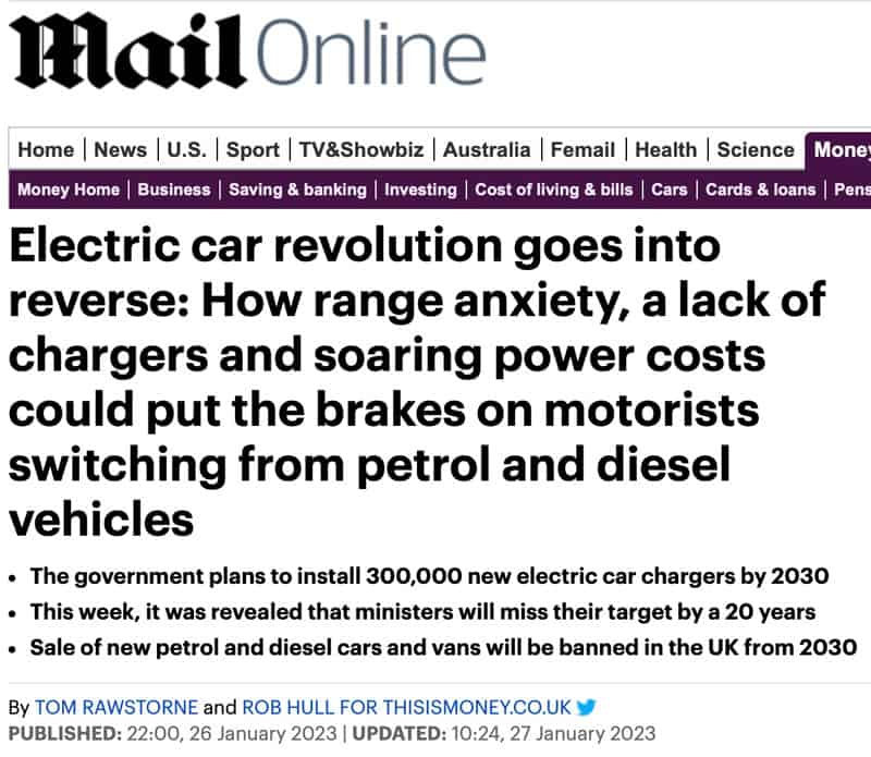 Electric car revolution goes into reverse