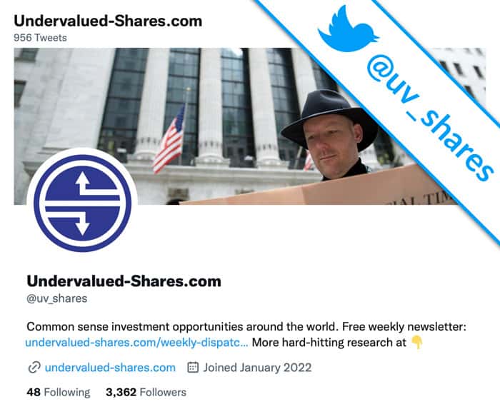 Twitter feed Undervalued-Shares.com