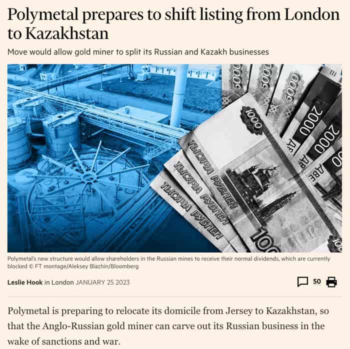 Polymetal prepares to shift listing from London to Kazakhstan