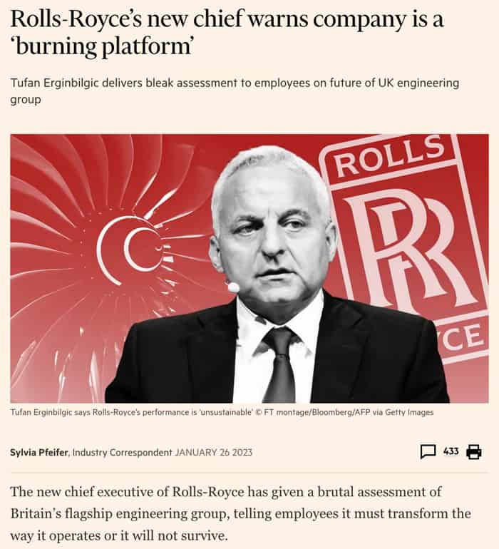 Rolls-Royce is a burning platform