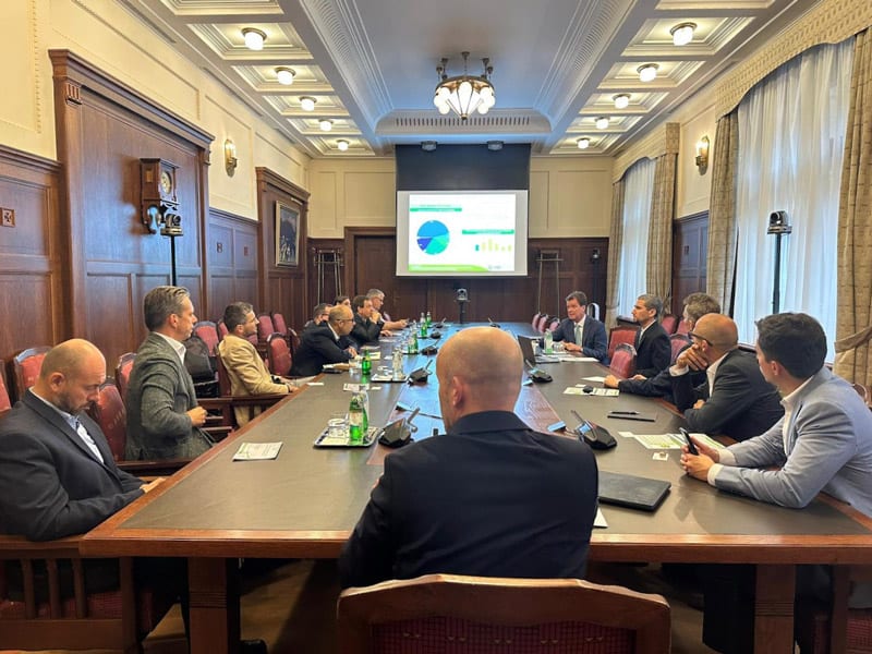 Undervalued-Shares.com readers in the boardroom of OTP Bank, Hungary's largest bank