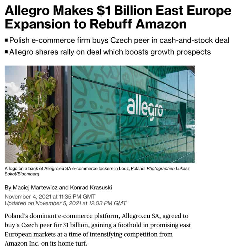 Allegro makes 1bn East Europe Expansion