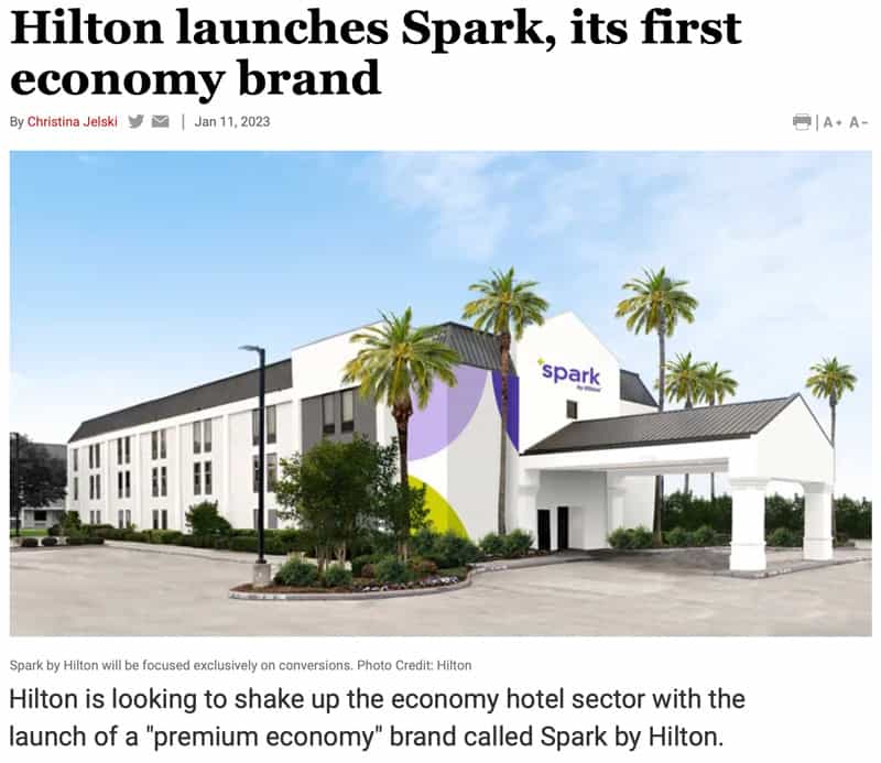 Hilton launches Spark