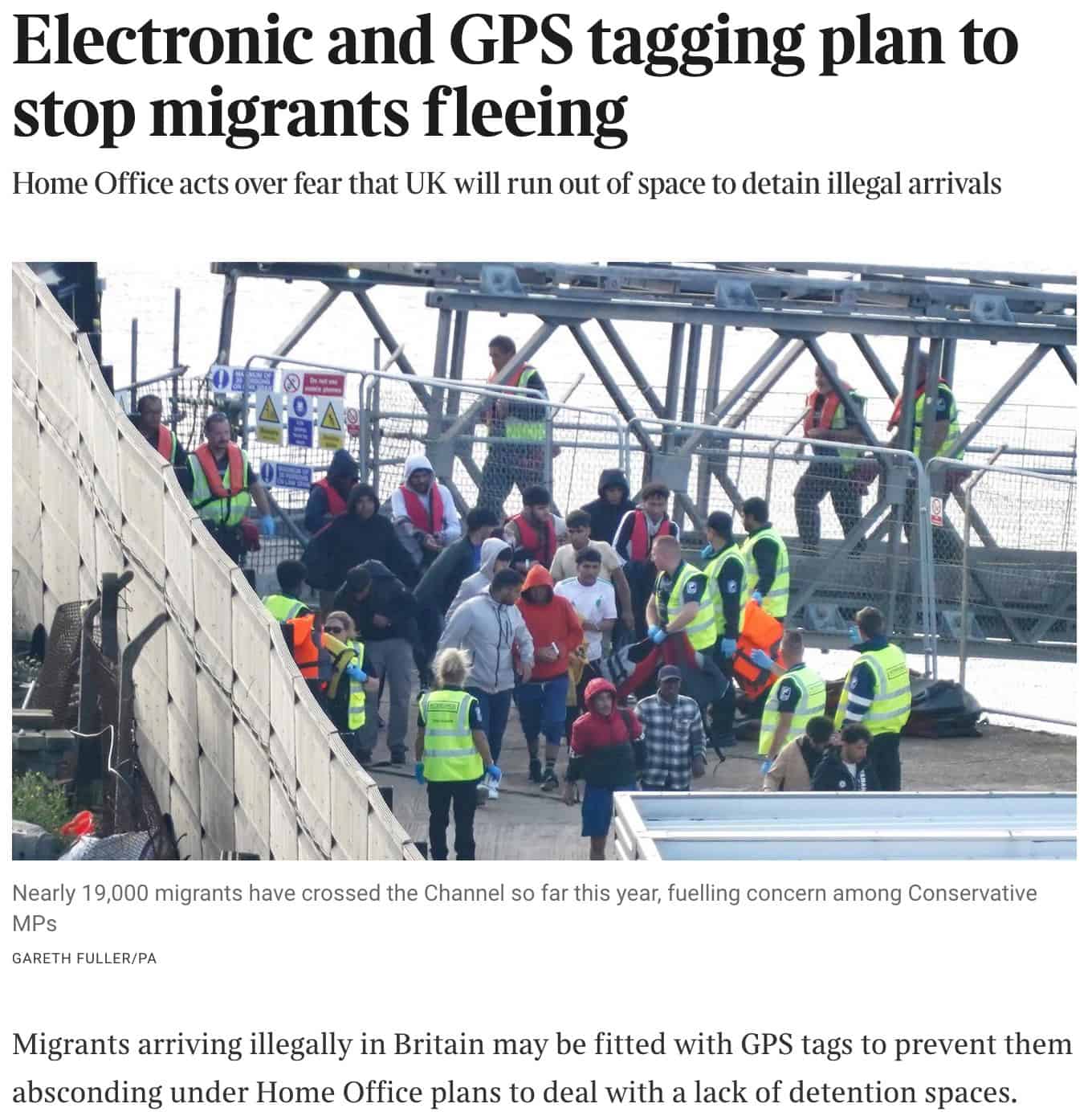 GPS tagging of migrants