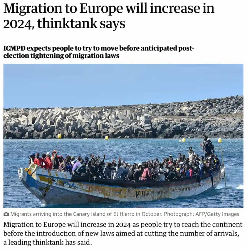 Migration to Europe will increase in 2024