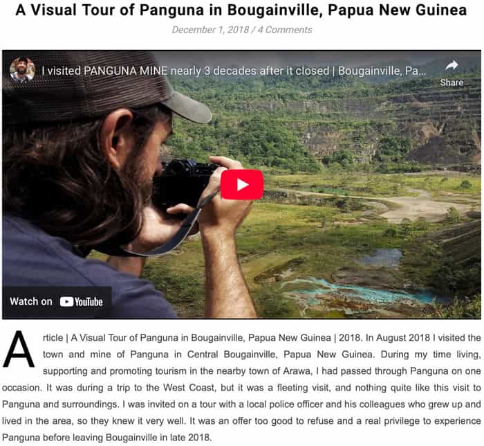 A visual tour of Panguna