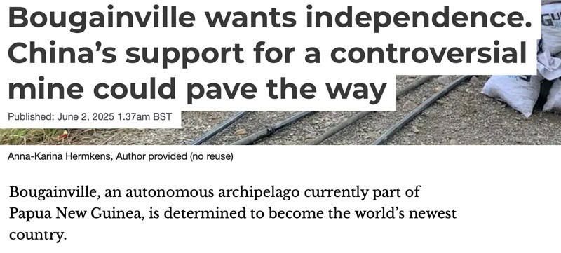 Bougainville wants independence