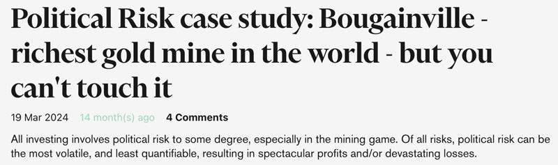 Political risk case study