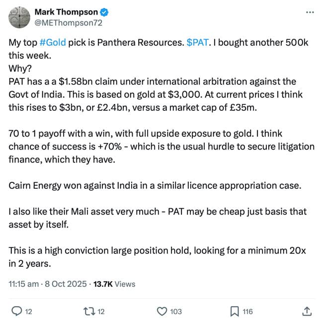 Mark Thompson tweet