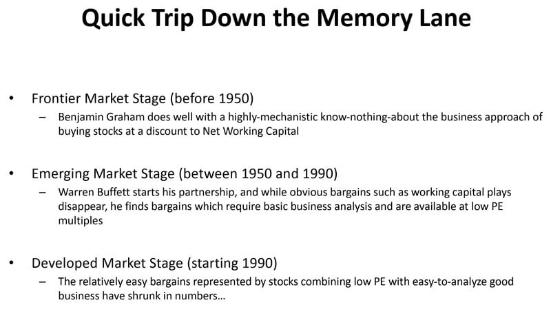 Market stages