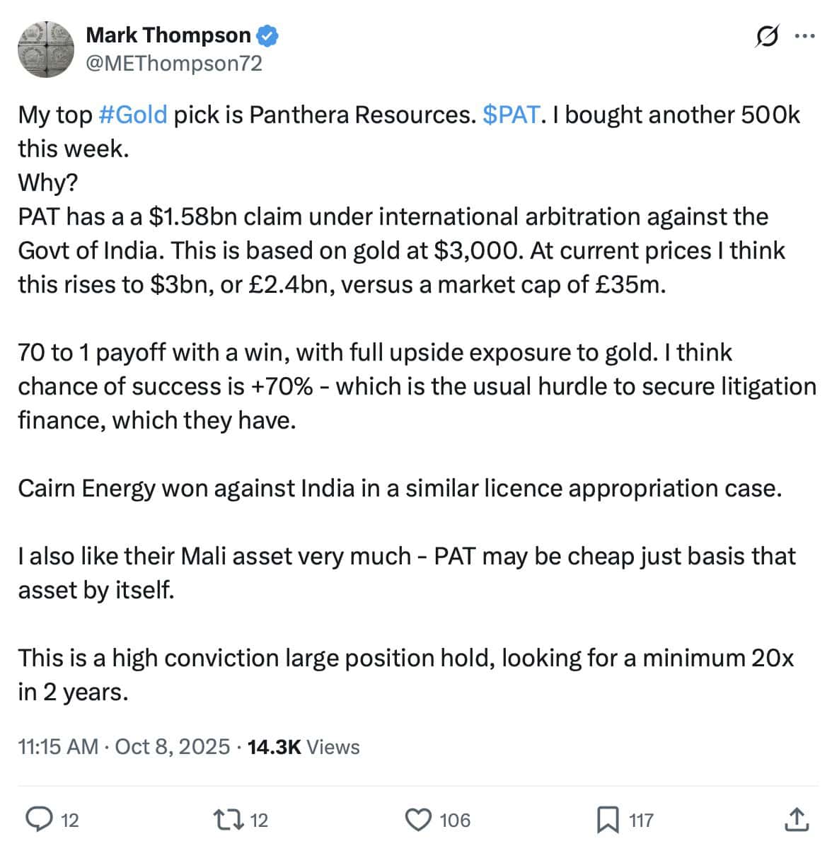 Source: Mark Thompson X account
