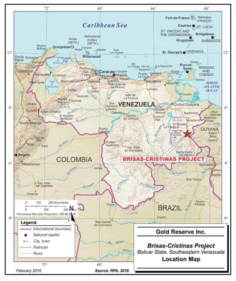Map Gold Reserve