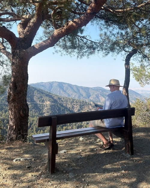Yours truly on Cyprus' Madari hiking trail earlier this week